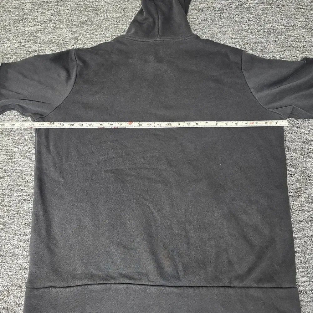 Adidas Golf Pullover Hoodie Men's XL Black Chest Print Logo Drawstring Pocket